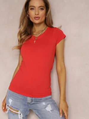 Czerwony T-shirt Mirasura glo-story