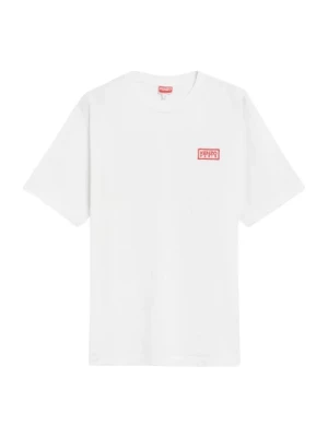 Czerwony T-shirt z logo - Krótkie rękawy Kenzo