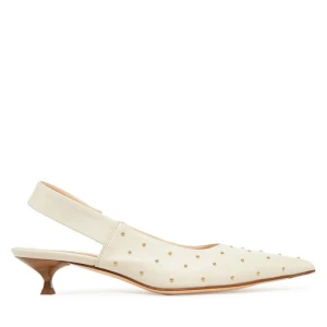 Czółenka AGL Lenor Studs D167022PCKS057G447 Écru