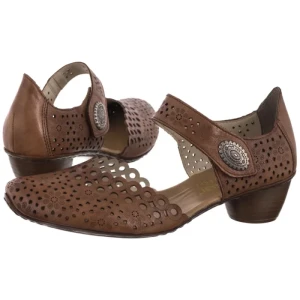 Czółenka Brązowe 43753-22 Brown (RI383-a) Rieker