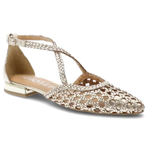 Czółenka damskie Gioseppo, płaska podeszwa pleciona struktura pasek w kształcie litery T regulowane zapięcie stabilne dopasowanie lekka forma subteln Hot Potatoes by Gioseppo