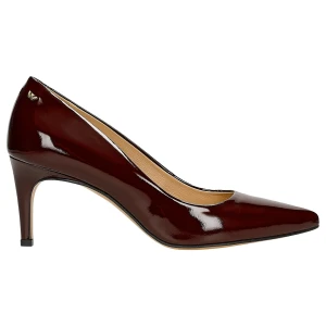 Bordowe czółenka damskie z lakierowanej skóry 35041-35 Wojas