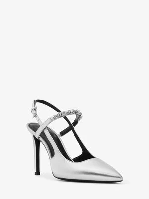 Czółenka Dina Flex z metalicznej skóry z odkrytą piętą MICHAEL Michael Kors