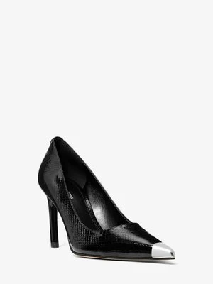 Czółenka Kasia ze skóry z fakturą łuski węża MICHAEL Michael Kors