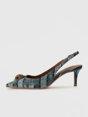 Czółenka Kurt Geiger niebieski denim