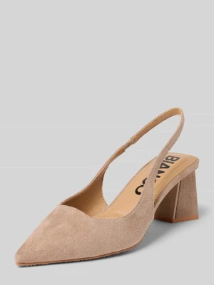 Czółenka na obcasie słupku Bianco