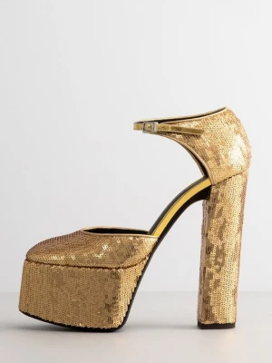 Czółenka na platformie Giuseppe Zanotti w kolorze złota