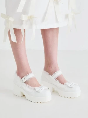 Czółenka na platformie Koi Footwear biały