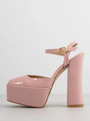 Czółenka na platformie Stuart Weitzman jasnoróżowy