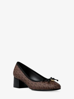 Czółenka Piper Flex na obcasie z charakterystycznym logo Michael Kors BRĄZOWY (Brązowy)