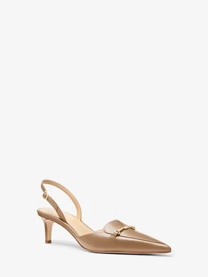 Czółenka skórzane Luna z odkrytą piętą MICHAEL Michael Kors