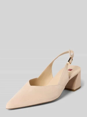 Czółenka skórzane na słupku Högl