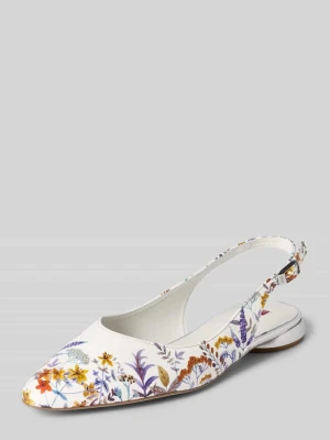 Czółenka skórzane z paskiem z tyłu ze sprzączką Högl