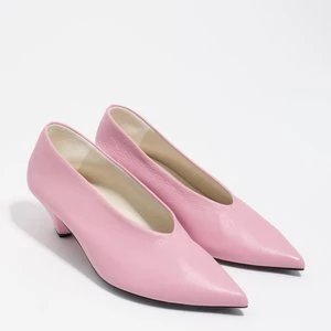 Czółenka średni obcas skóra różowe BIMBA Y LOLA