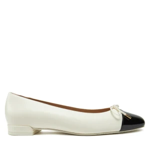 Czółenka Stuart Weitzman Sleek Bow Flat SG888 Écru