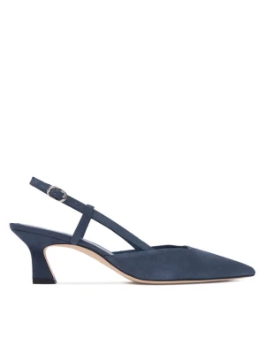 Czółenka Stuart Weitzman Vinnie 50 Slingback SJ433 Granatowy