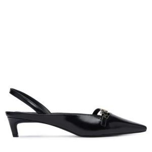 Czółenka Tommy Hilfiger Th Buckle Kitten Slingback Pump FW0FW09384 Czarny