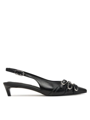 Czółenka Tommy Jeans Tjw Sling Back Kitten Heels EN0EN03171 Czarny