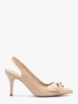 Czółenka typu slingback z kokardką Ryłko