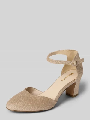 Czółenka z efektem błyszczącym tamaris