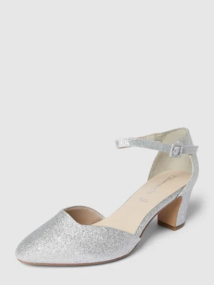 Czółenka z efektem błyszczącym tamaris