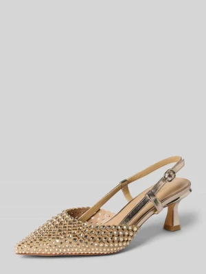 czółenka z obszyciem ozdobnymi kamieniami Alma en Pena