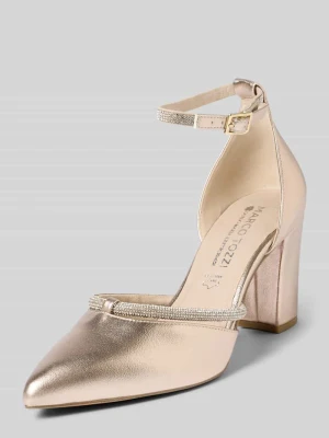 czółenka z obszyciem ozdobnymi kamieniami marco tozzi