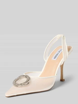 Czółenka z obszyciem ozdobnymi kamieniami model 'Bellina' Steve Madden Złamany biały