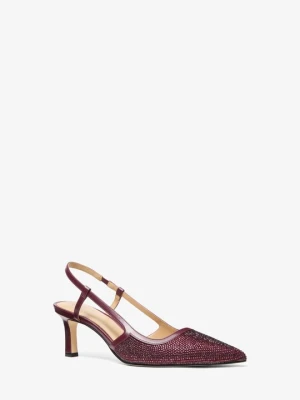 Czółenka z odkrytą piętą Alora z zamszu Michael Kors OXBLOOD (Czerwony)