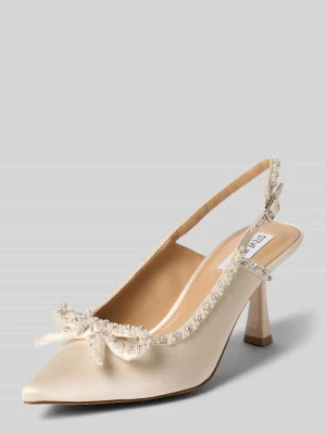 Czółenka z ozdobną kokardą model 'Florissa' Steve Madden Złamany biały
