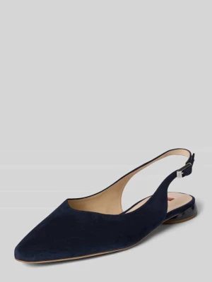 Czółenka ze skóry z paskiem i sprzączką Högl