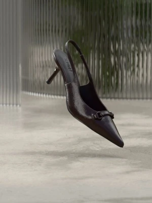Czółenka Zign By Zalando ciemnobrązowy