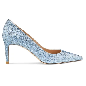 Czółenko STUART WEITZMAN Stuart Power Shine, Niebieskie Swarovski