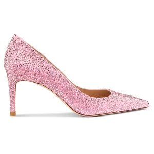 Czółenko STUART WEITZMAN Stuart Power Shine, Różowe Swarovski