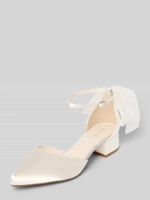 Czółenko z satyny na obcasie słupkowym Rainbow Club