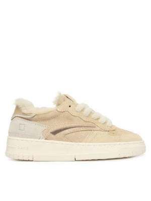D.A.T.E. Sneakersy Torneo Pure Fur Mono W431-TPF-MN Beżowy