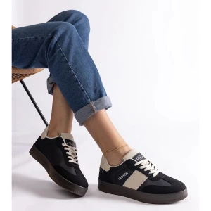 Zdjęcie produktu D/CEO Czarne sneakersy na platformie z przeszyciami Puente