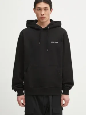 Daily Paper bluza bawełniana Dias Hoodie męska kolor czarny z kapturem gładka 2422068