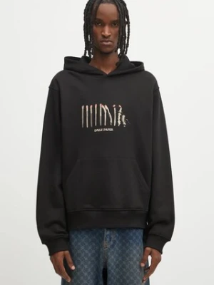 Daily Paper bluza bawełniana Light Cycle Hoodie męska kolor czarny z kapturem z nadrukiem 2521100