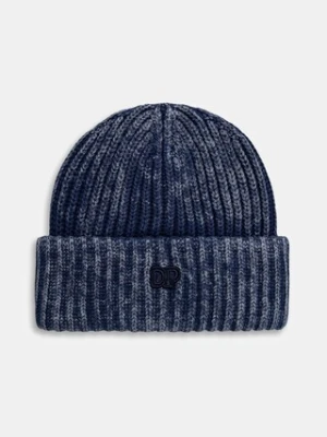 Daily Paper czapka bawełniana Knitted Washed Beanie kolor niebieski 2521088