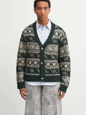 Daily Paper kardigan z dodatkiem wełny Pattern Check