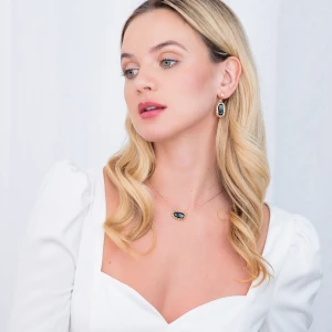 Dall'acqua kolczyki ze złota z onyksem Filipowicz