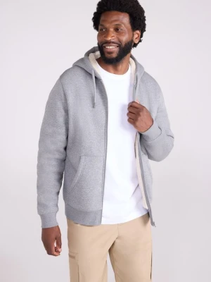 Dalton męska podszywana bluza z kapturem Borg - Medium Grey Mountain Warehouse
