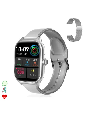 DAM Smartwatch "GTS4 Plus" w kolorze srebrno-szarym rozmiar: onesize