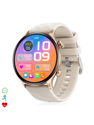 DAM Smartwatch "ZW63" w kolorze złoto-kremowym rozmiar: onesize