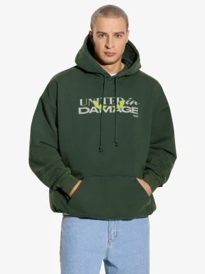 Damage bluza z kapturem khaki Klasyk