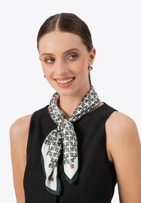 Damska apaszka jedwabna we wzory zielono - złota Wittchen