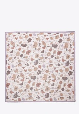 Damska apaszka jedwabna wzorzysta różowo - beżowa Wittchen