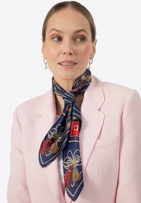 Damska apaszka z jedwabiu granatowo - czerwona Wittchen