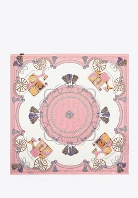 Damska apaszka z jedwabiu różowo - beżowa Wittchen